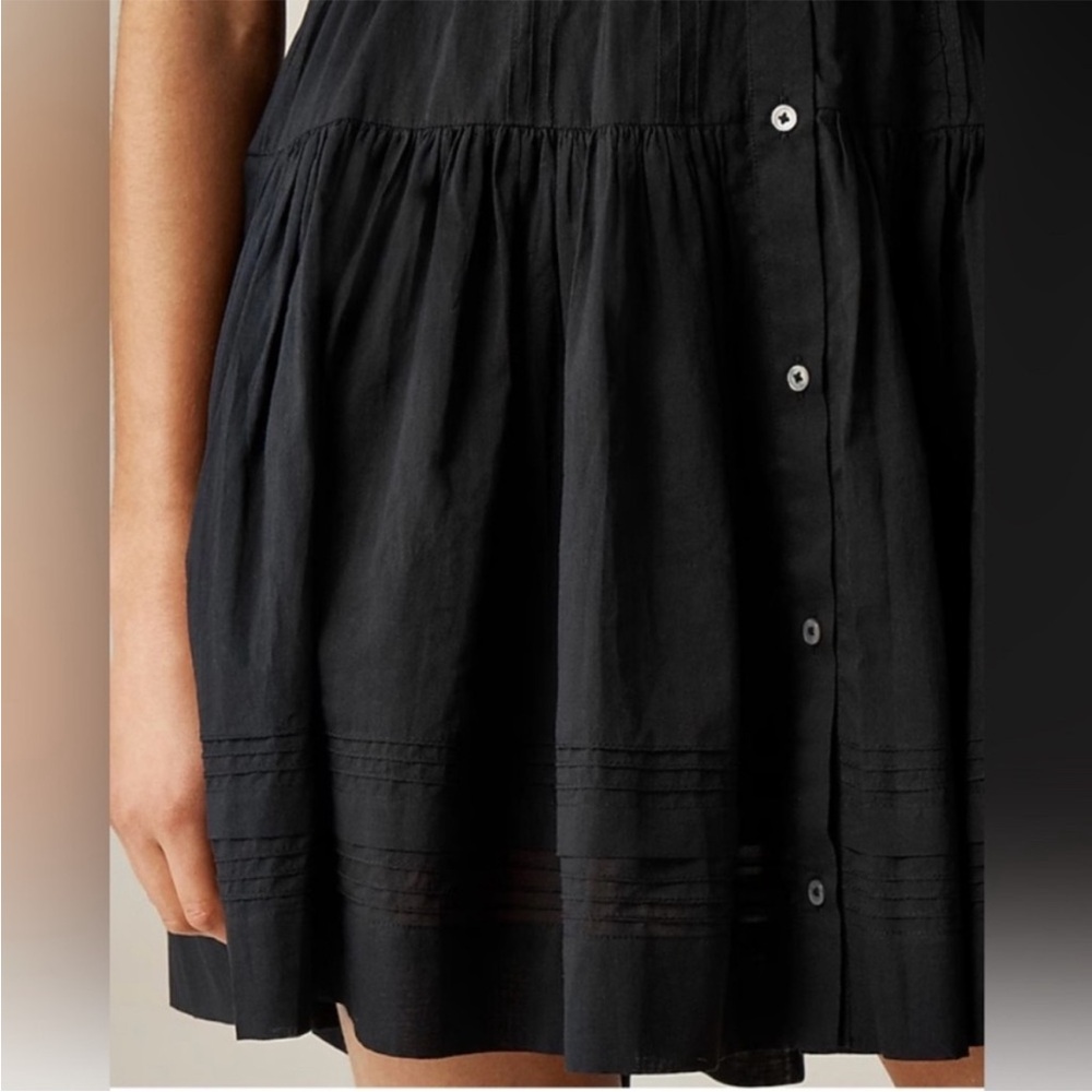 J Crew Dress M Pintuck Black - Picture 2 of 10